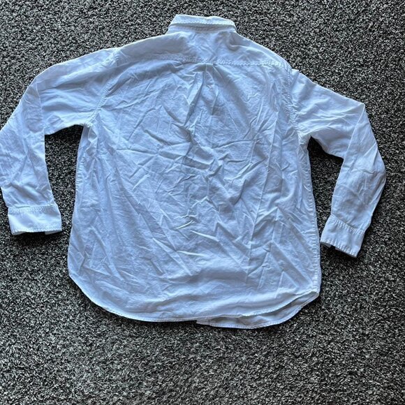 Everlane White Button Up Cotton shirt, Womens Size 12 Long Sleeve Shirt - Picture 4 of 7